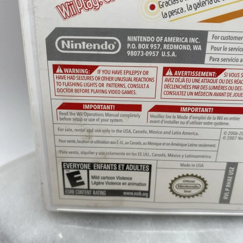 Wii Play Game (Nintendo Wii) Games Multi Sports Complete with Manual *UnTested
